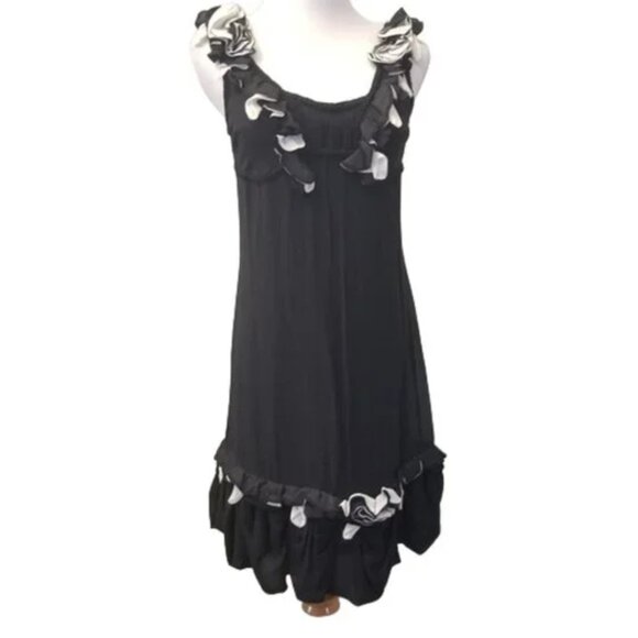 Yoana barashi Anthropology peddle detailing SILK dress women's size 2 (U11) - Picture 1 of 9